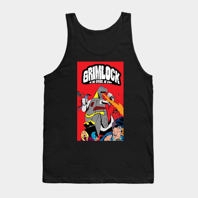 Transformers King Grimlock Godzilla Homage Tank Top by jhunt5440